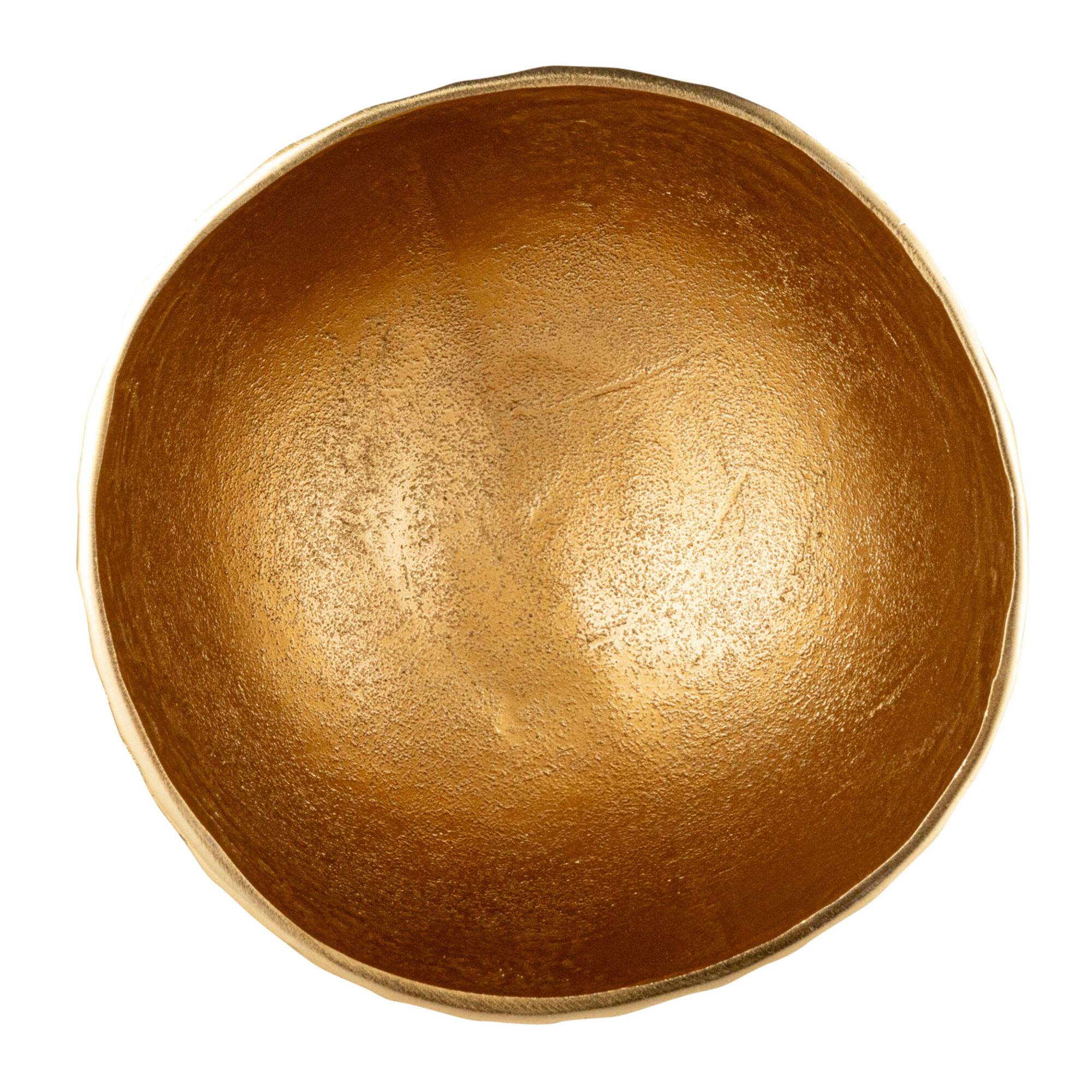 Hello Honey® 8.5" Gold Aureate Creased Metal Planter